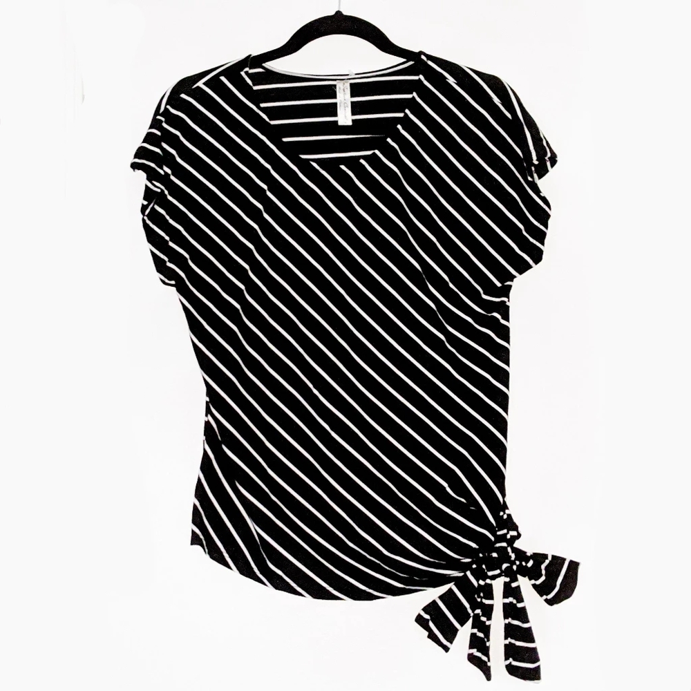 Black and White Blouse